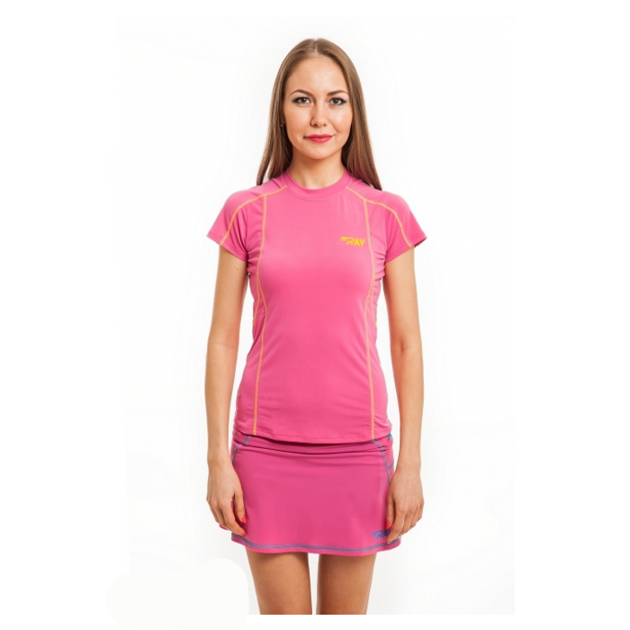 Одежда для бега RAY (ЛУЧ) Футболка Женская (4561) (розовый)