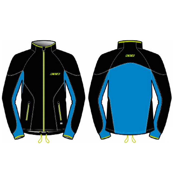 Куртка разминочная KV+ Lahti (pro-wind-tech fabric) (черный/синий)