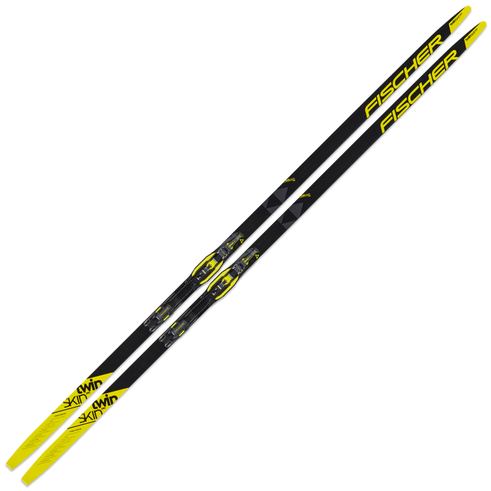 Лыжи беговые FISCHER Twin Skin Pro Medium IFP (черный/желтый)