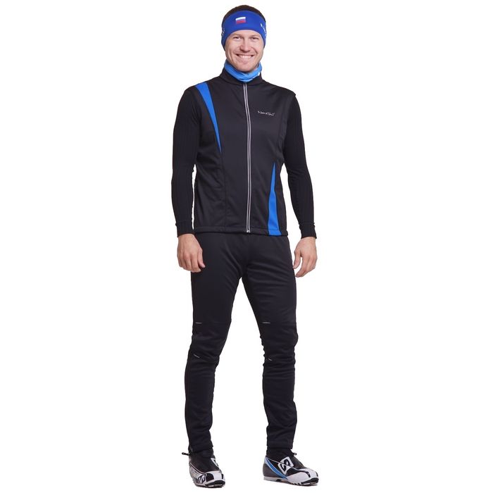 Жилет разминочный NORDSKI Active (черный/синий)