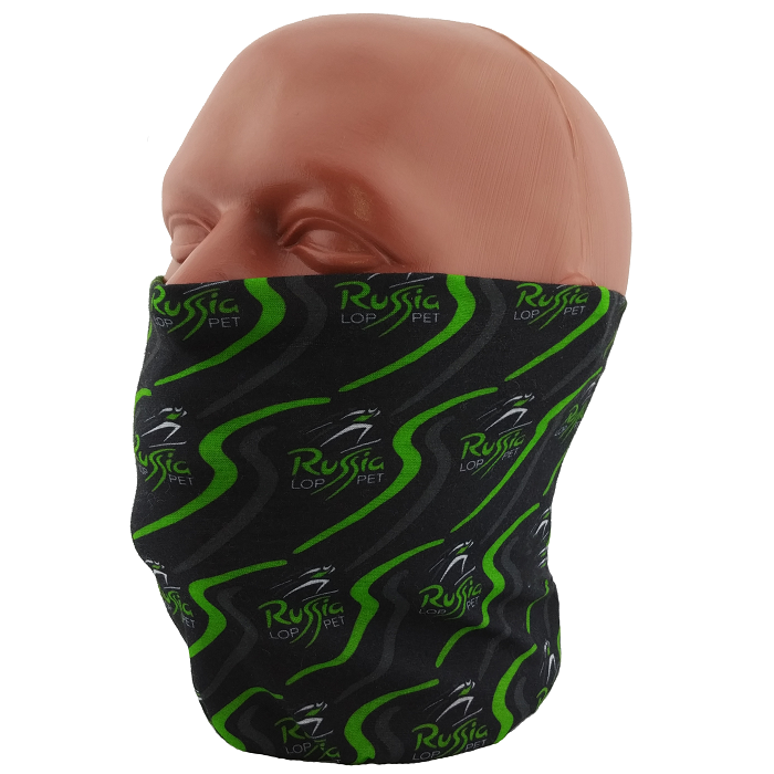 Бандана RUSSIA LOPPET SkiGo Cup Headband (черный/зеленый)