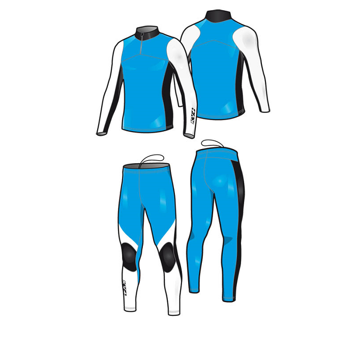 Комбинезон раздельный Jr. KV+ Lahti Two Pieces Suit (Lycra) (синий/черный)