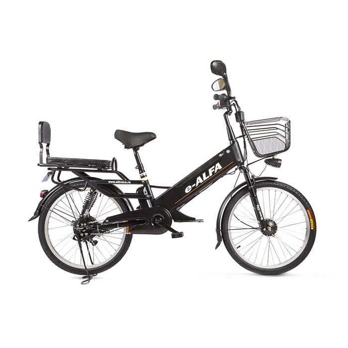 Электровелосипед ELTRECO  e-ALFA GL 500 Wh (черный) (2019)