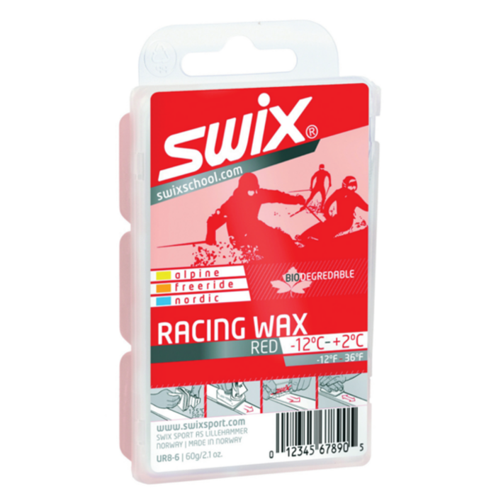 Парафин углеводородный SWIX Bio Racing (мазь красная) (-12°С +2°С) 60 г.
