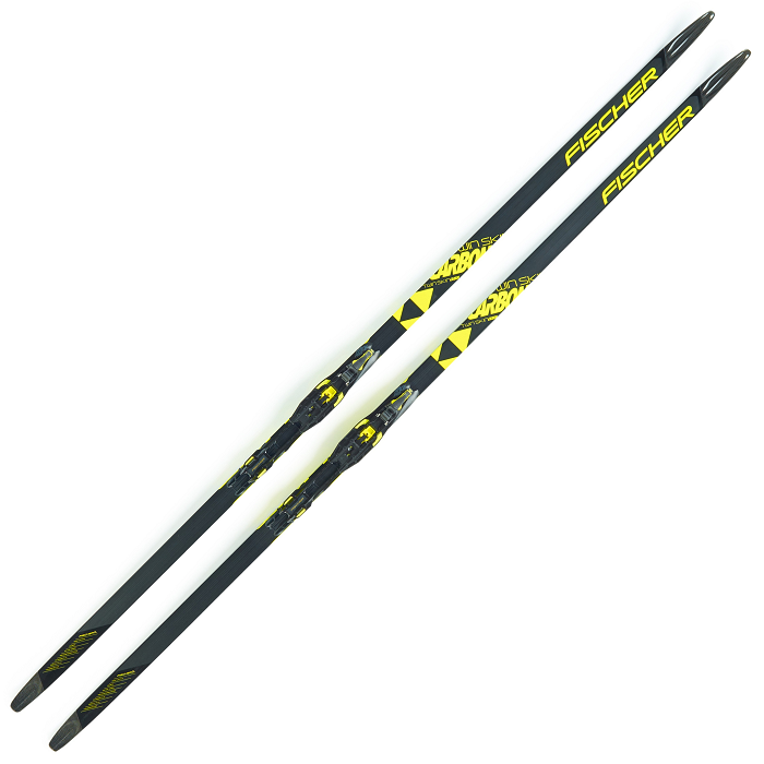 Лыжи беговые FISCHER Twin Skin Carbon Soft IFP (черный/желтый)