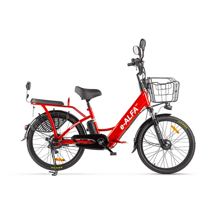 Электровелосипед GREEN CITY e-ALFA new 350 Wh (красный) (2020)