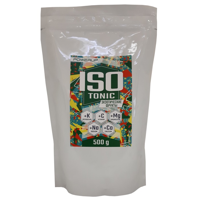 Изотоник POWERUP ISOtonic (сухой концентрат) (Экзотические фрукты) 500 гр.