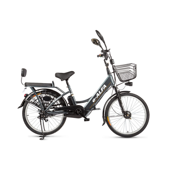 Электровелосипед ELTRECO  e-ALFA GL 500 Wh (т.серый) (2019)