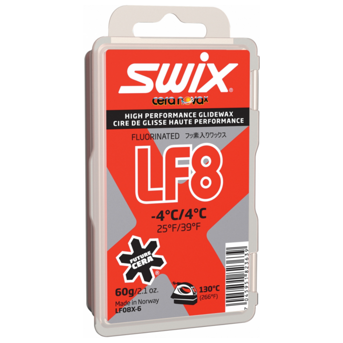 Парафин низкофтористый SWIX LF8X Red (+4°С -4°С) 60 г.