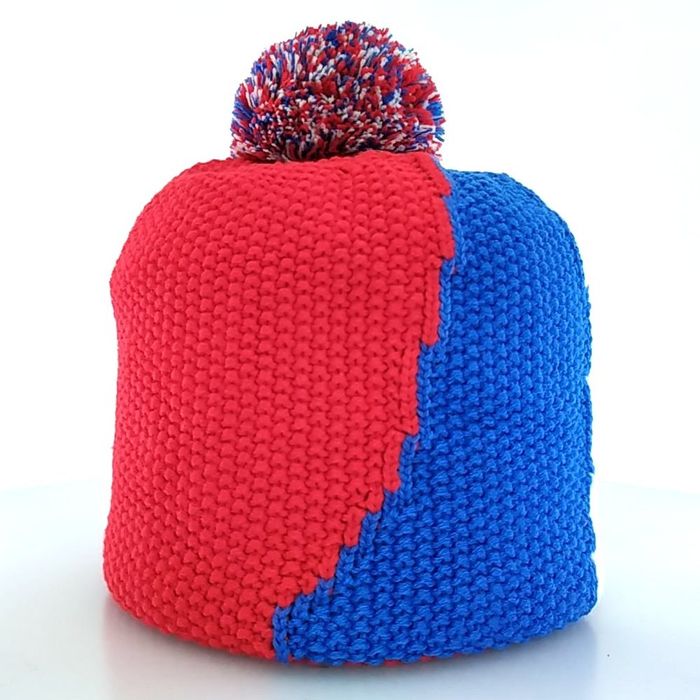 Шапка вязаная NORDSKI Knit (красный/синий)