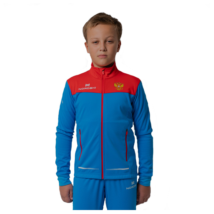 Куртка разминочная Jr. NORDSKI Pro Rus (красный/синий)