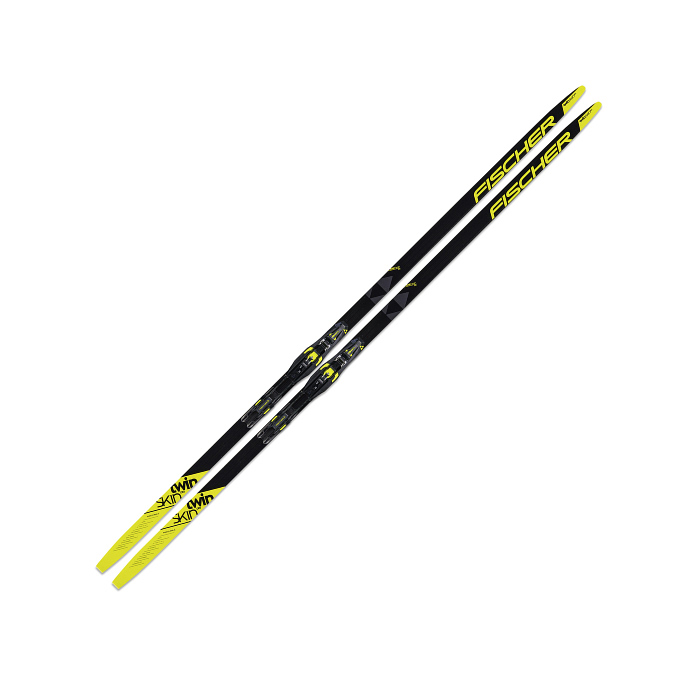 Лыжи беговые FISCHER Twin Skin Pro Stiff IFP (желтый/черный)